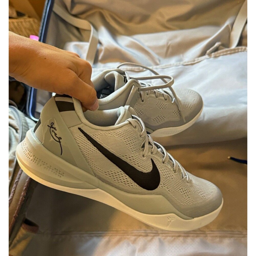 Nike HM6469-002 Kobe 8 Protro Basketball Low Gray/Black Rubber Sole Men's US 9